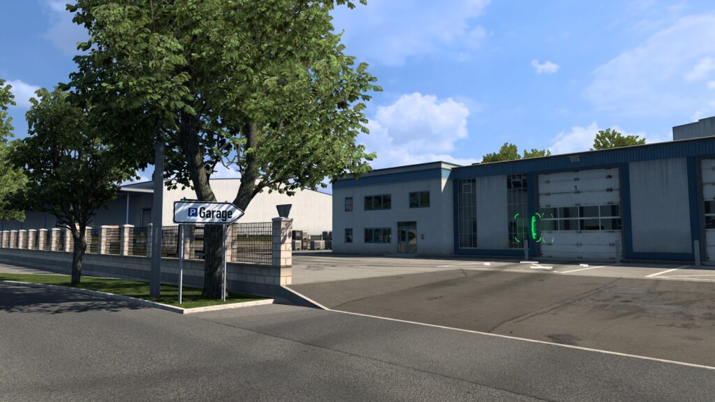 Garage outside Captain Logistics in Hannover